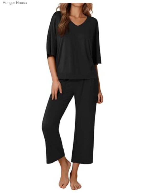 Other - Women's Lounge Set 2 Piece Short Sleeve Wide Leg Pants Pajama Set